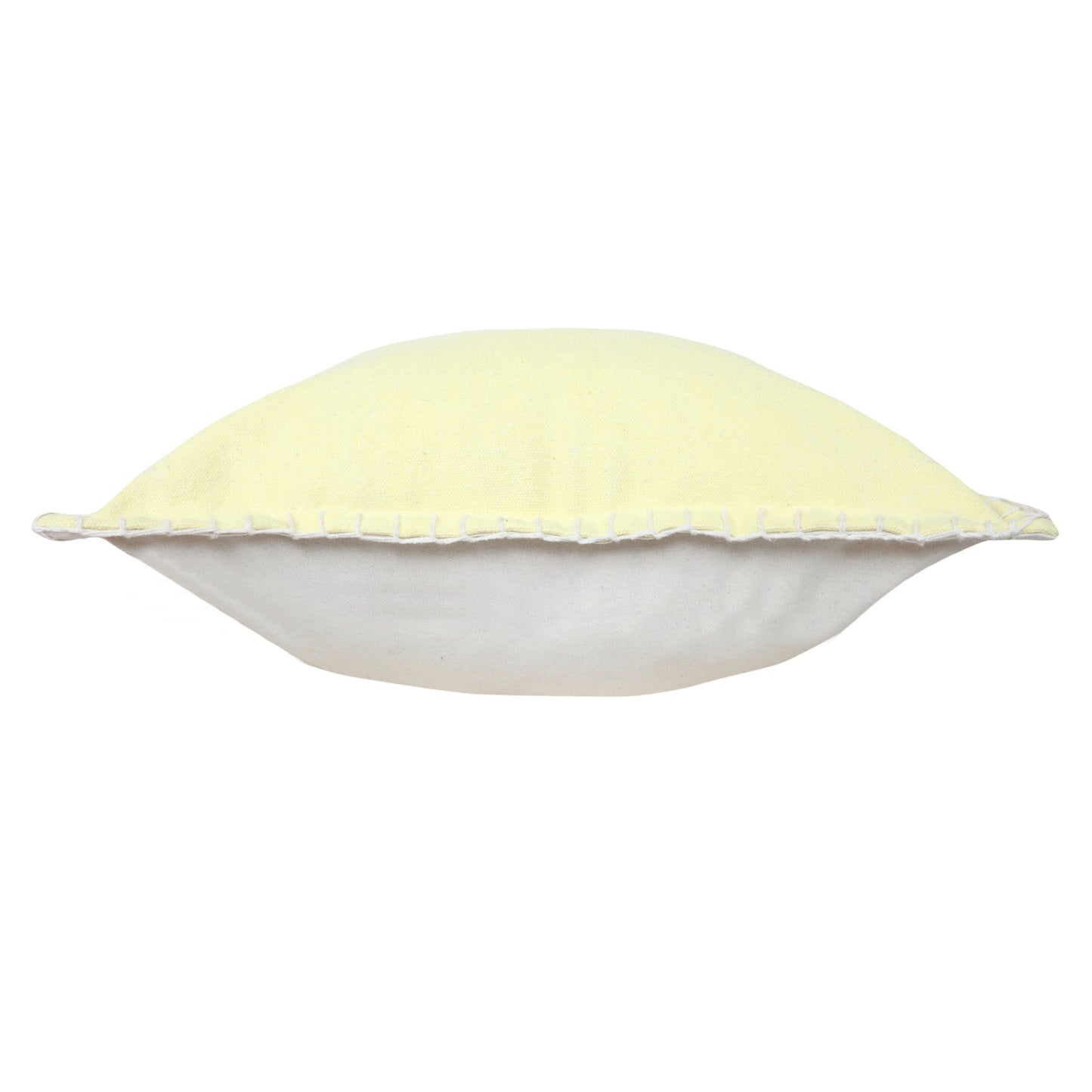20" Light Yellow Cotton Throw Pillow-4
