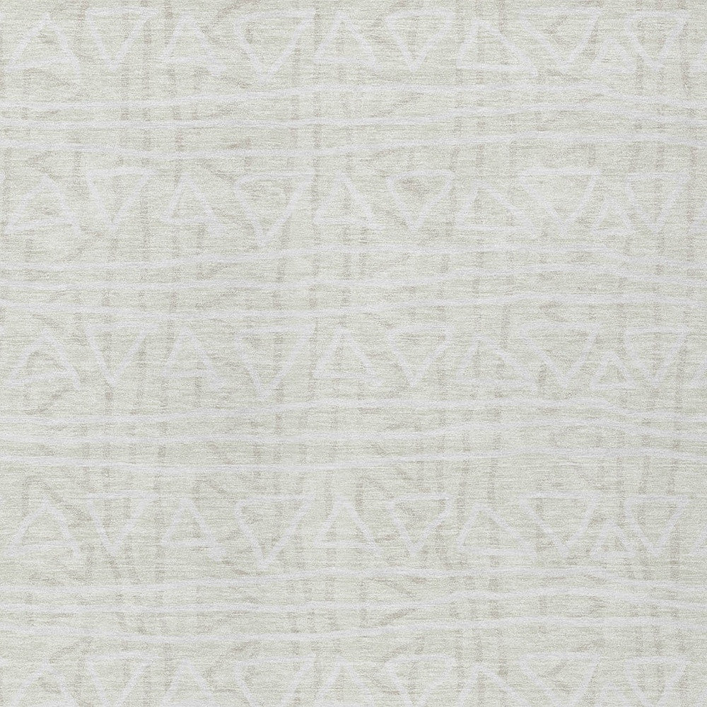 3' X 5' Ivory And Beige Geometric Washable Indoor Outdoor Area Rug-4